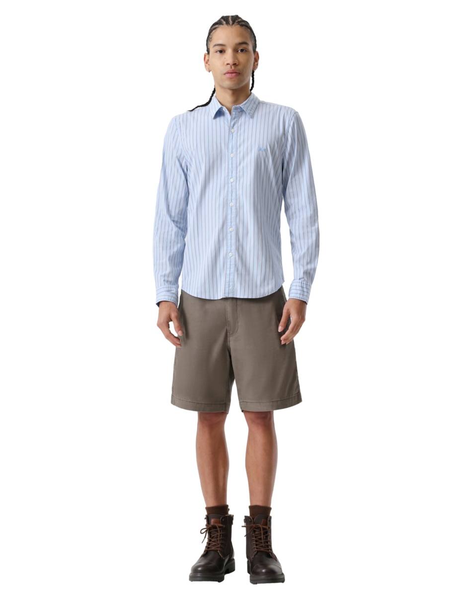 Camisa casual de algodón manga larga para hombre 4