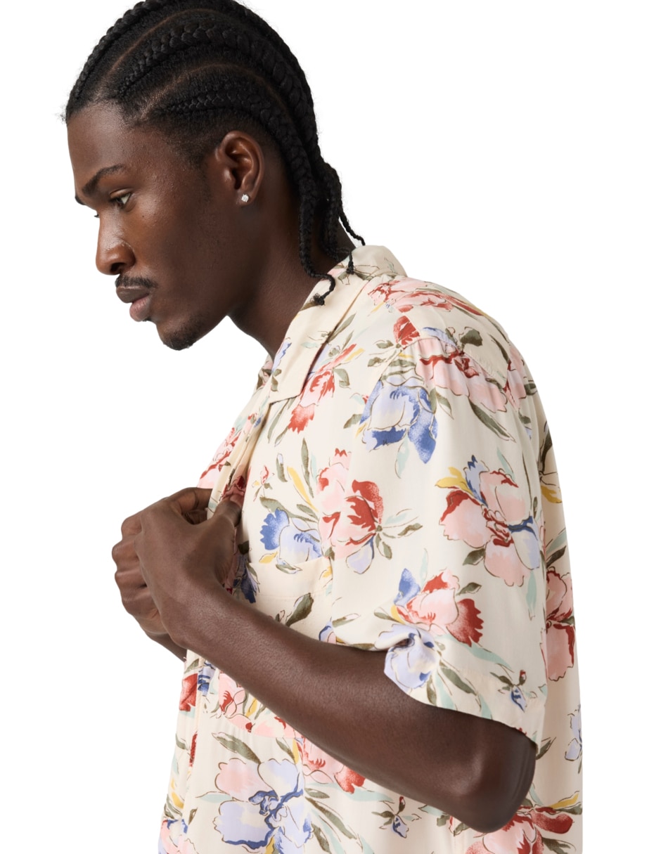 Camisa casual de algodón manga corta para hombre 4