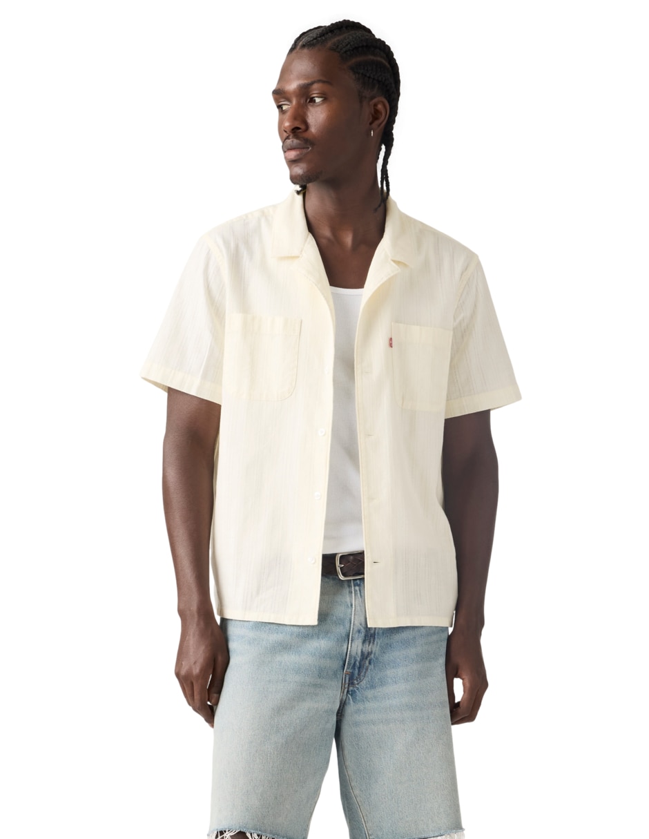 Camisa casual de algodón manga corta para hombre Camisa casual de algodón manga corta para hombre