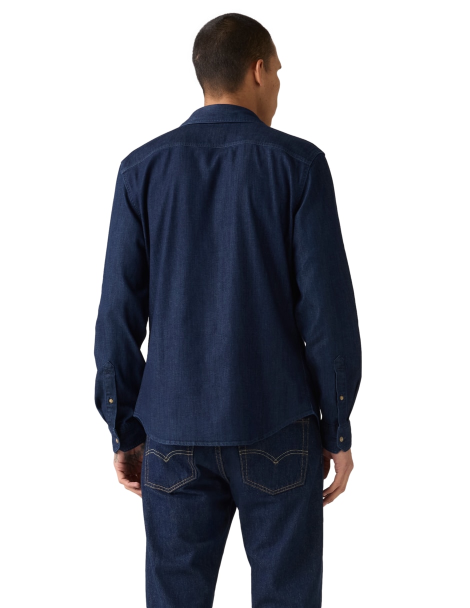 Camisa casual de algodón manga larga para hombre 2