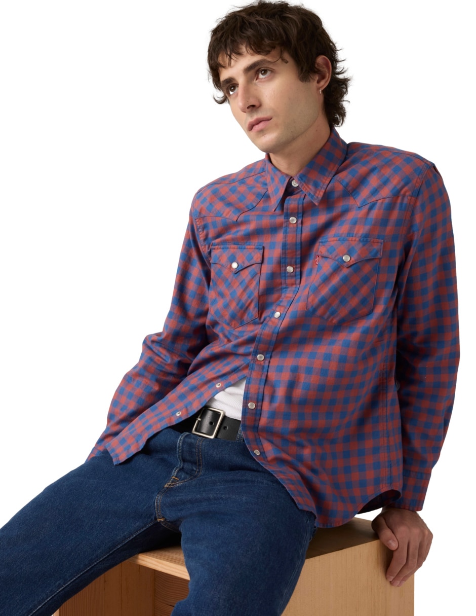 Camisa casual de algodón manga larga para hombre 3