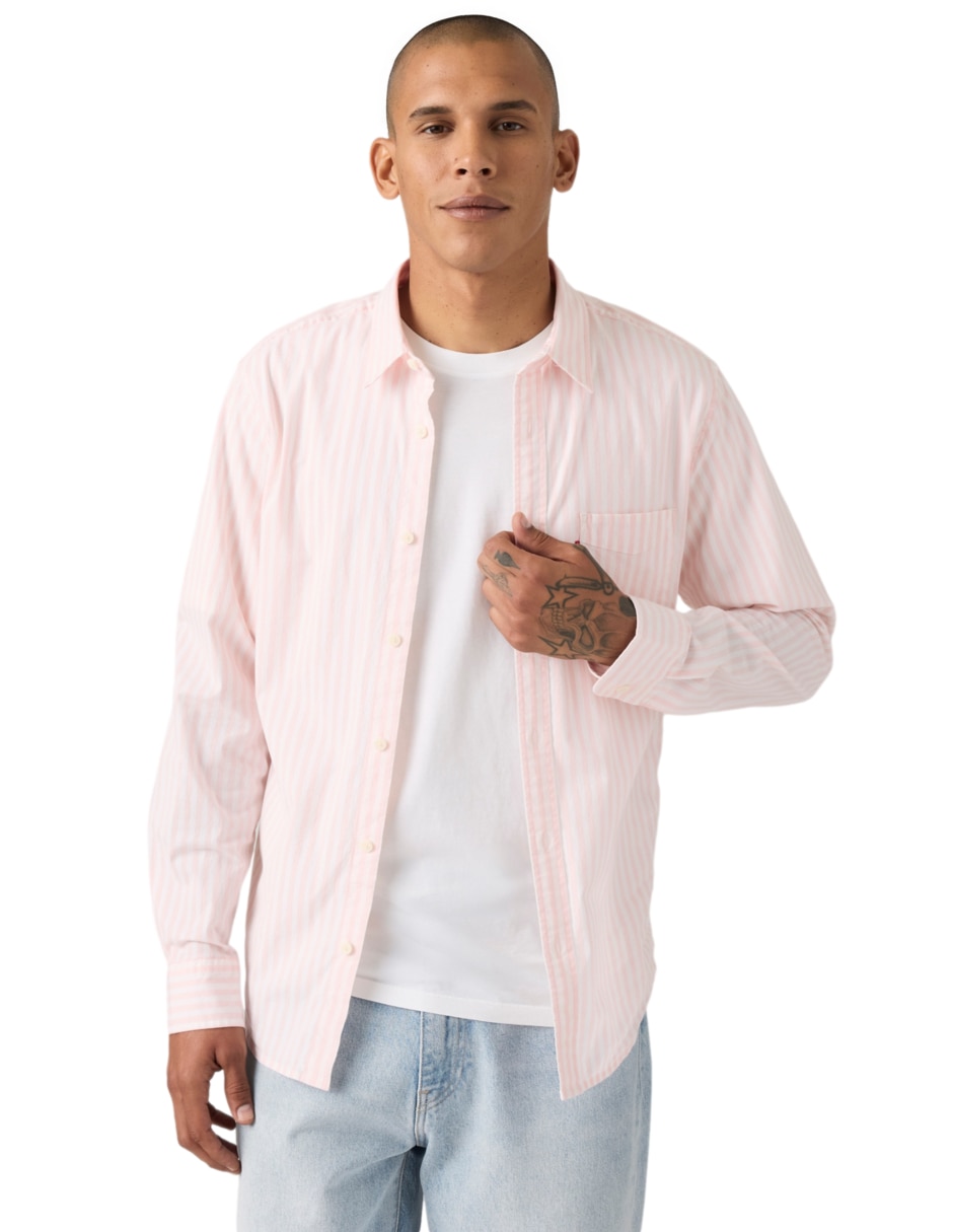 Camisa casual de algodón manga larga para hombre 3