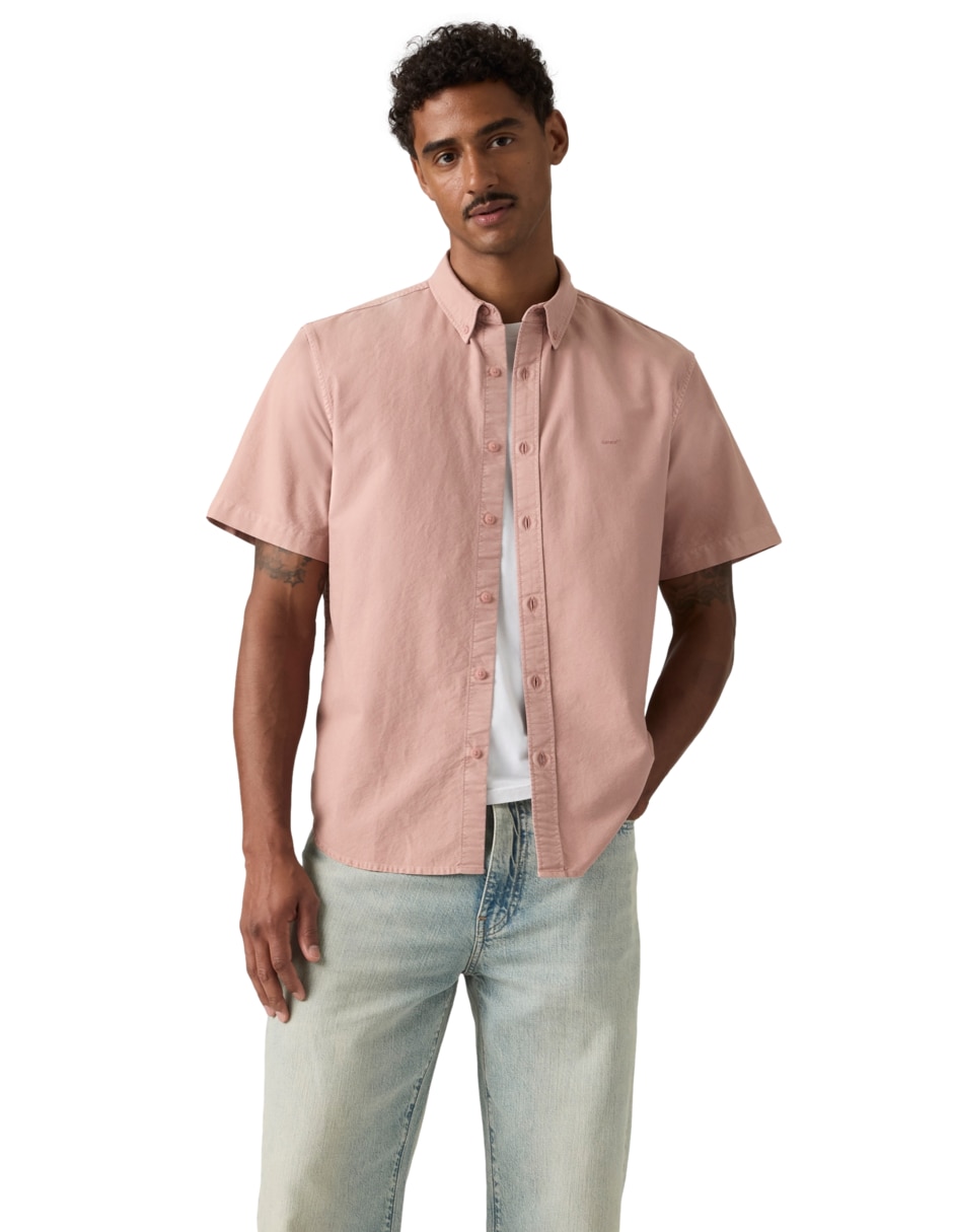 Camisa casual de algodón manga corta para hombre Camisa casual de algodón manga corta para hombre