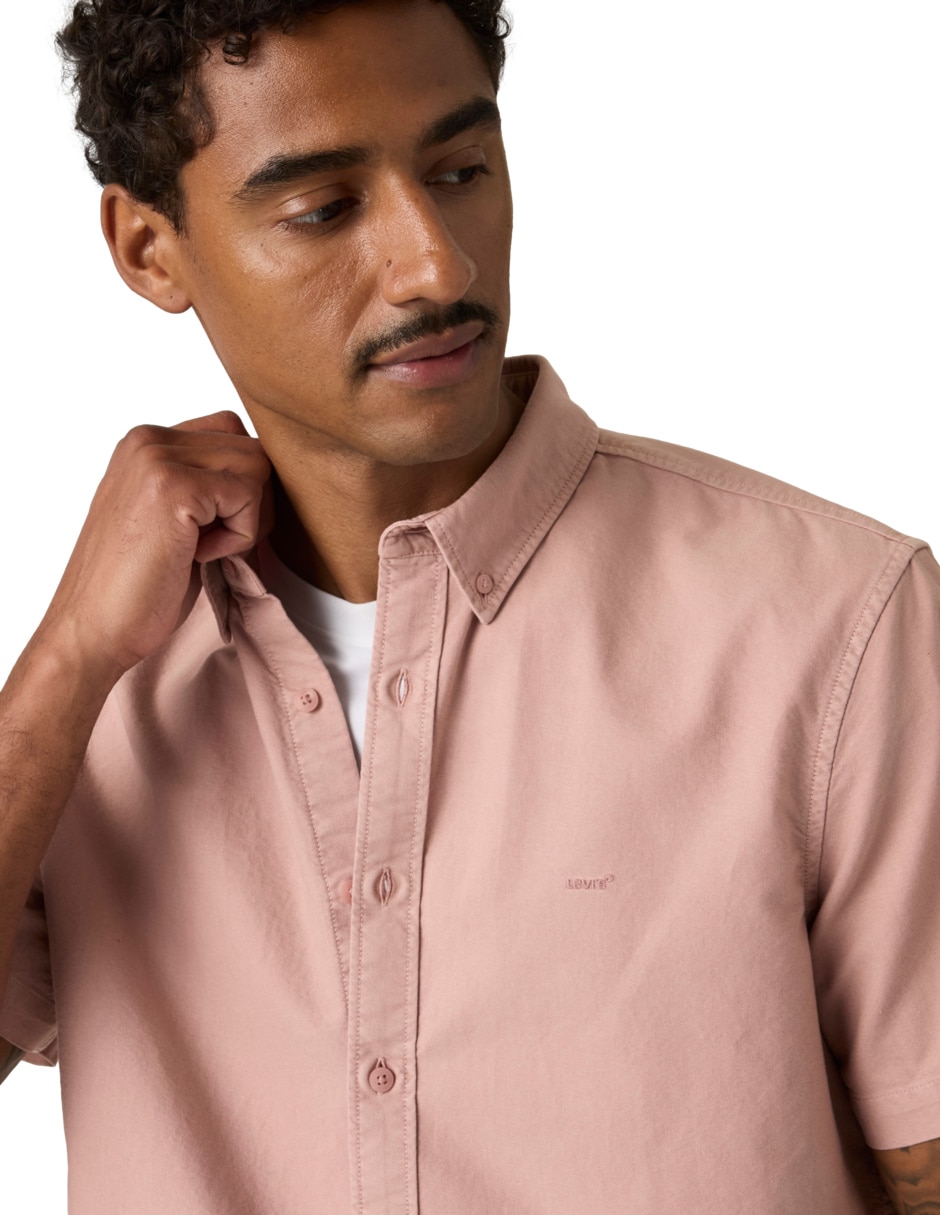 Camisa casual de algodón manga corta para hombre 4