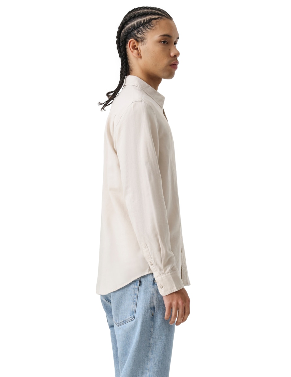 Camisa casual de algodón manga larga para hombre 2