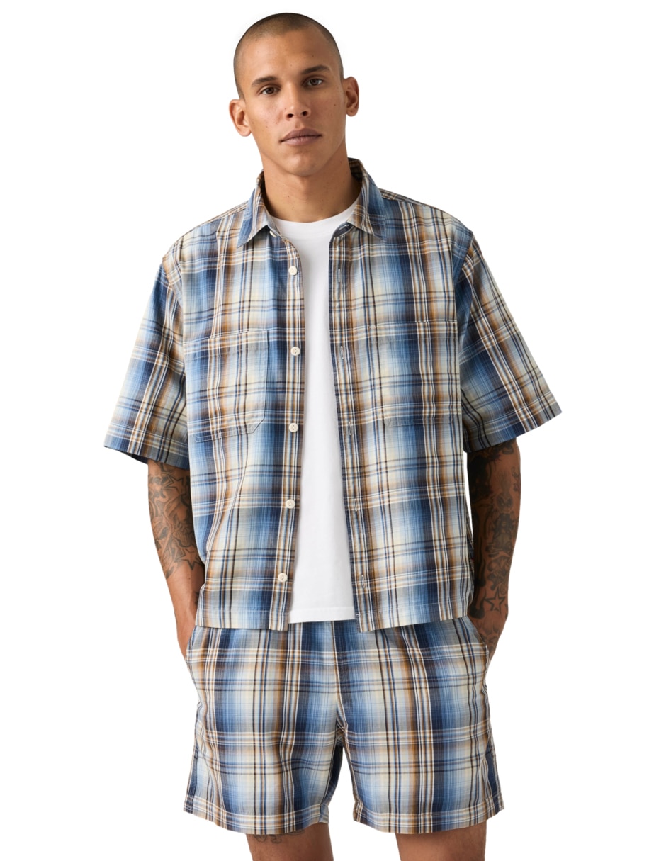 Camisa casual de algodón manga corta para hombre 3