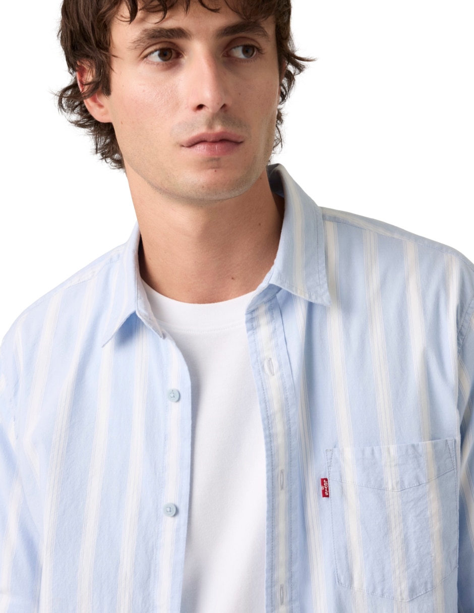 Camisa casual de algodón manga larga para hombre 4