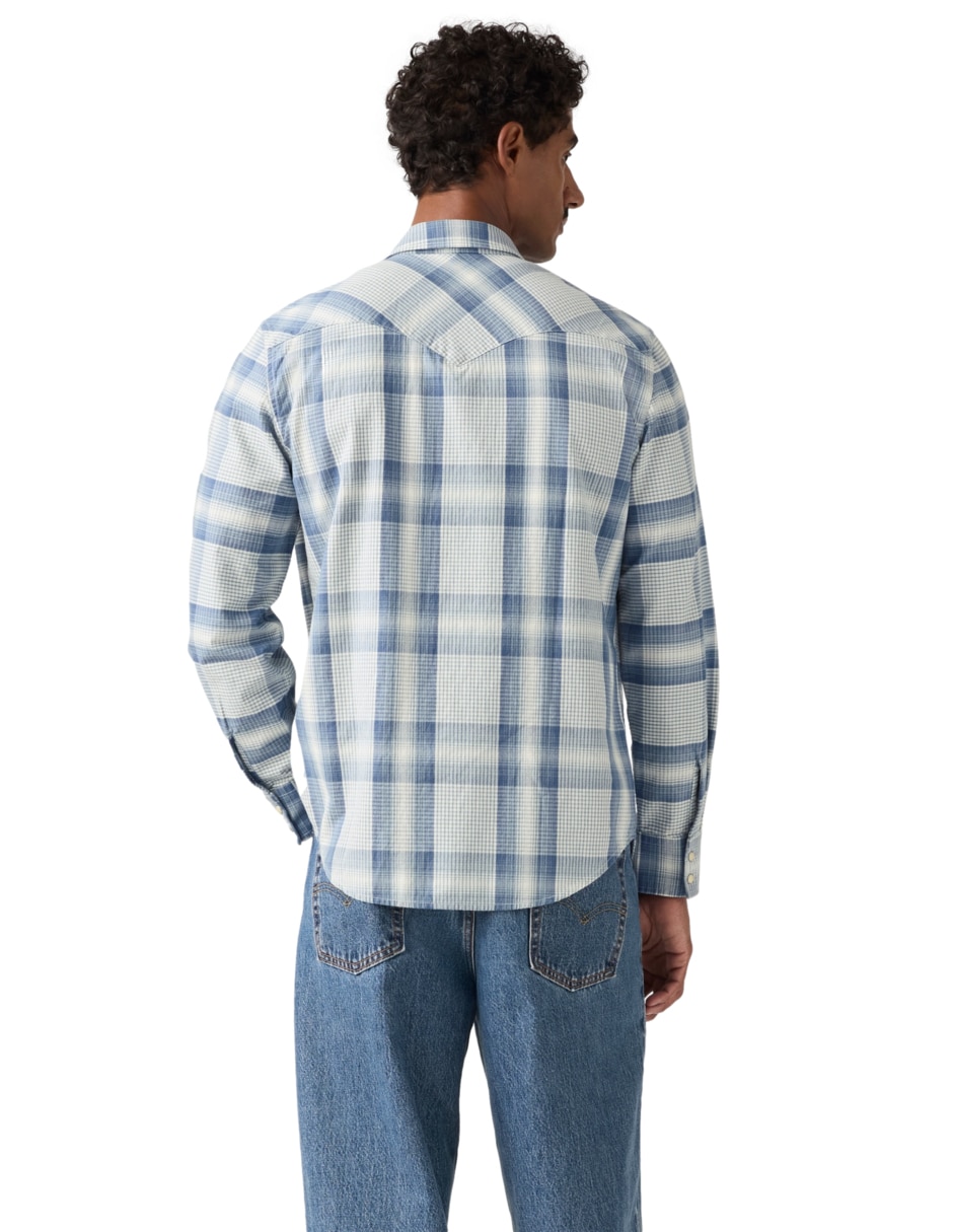 Camisa casual de algodón manga larga para hombre 2