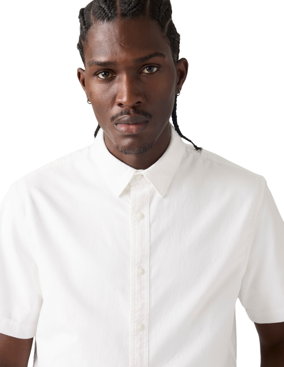 Camisa casual de algodón manga corta para hombre 4