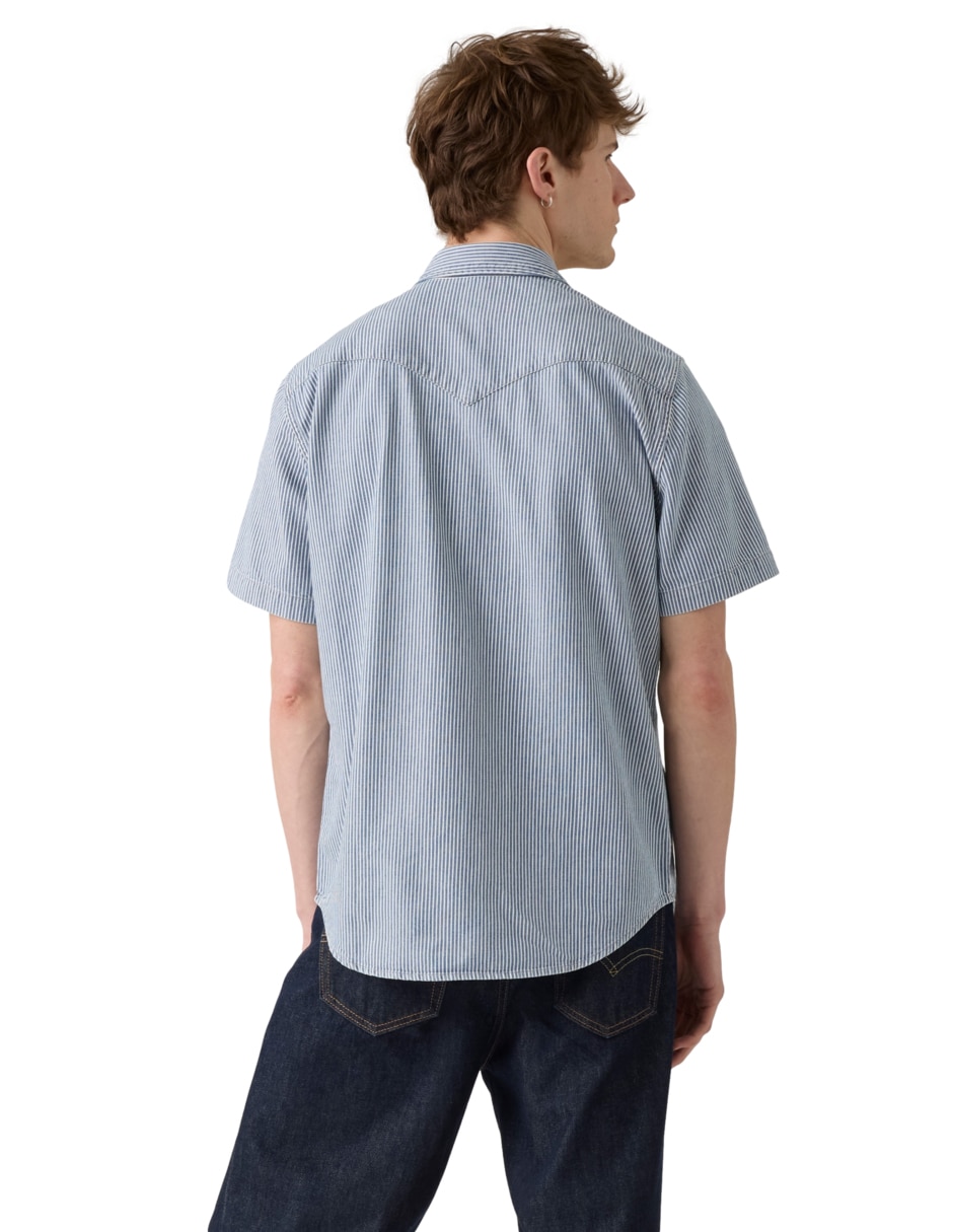 Camisa casual de algodón manga corta para hombre 2
