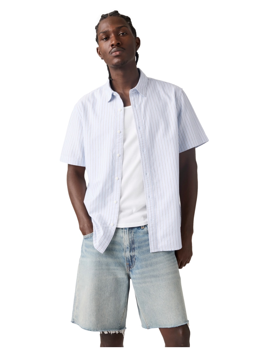Camisa casual de algodón manga corta para hombre 3
