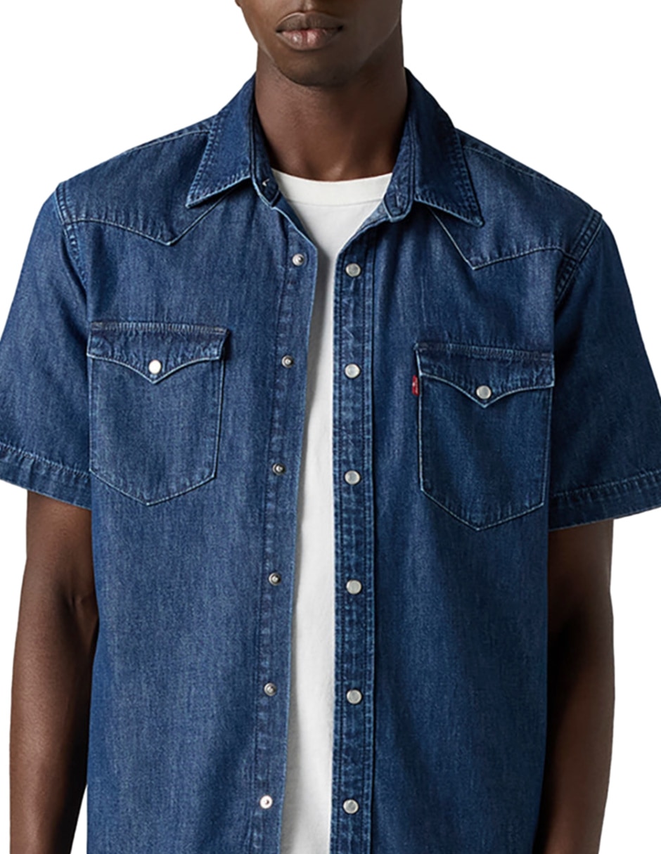 Camisa casual de algodón manga corta para hombre 2