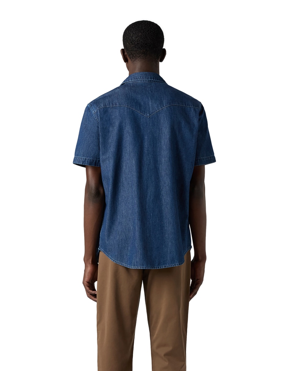 Camisa casual de algodón manga corta para hombre 3