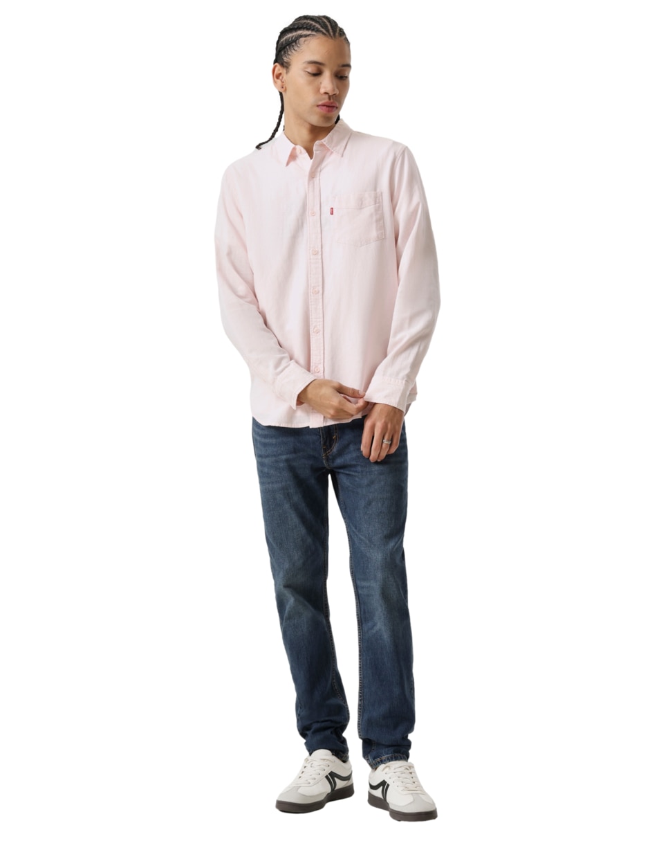 Camisa casual de algodón manga larga para hombre 4