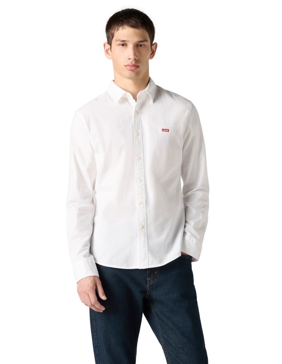 Camisa casual de algodón manga larga para hombre Camisa casual de algodón manga larga para hombre