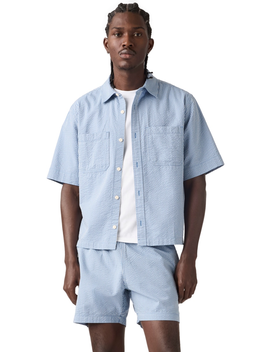 Camisa casual de algodón manga corta para hombre Camisa casual de algodón manga corta para hombre