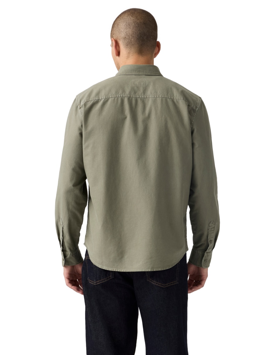Camisa casual de algodón manga larga para hombre 2