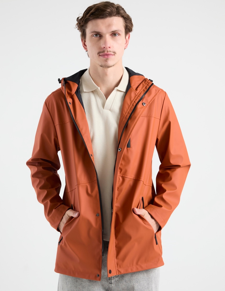 Chamarra parka con bolsillos para hombre Chamarra parka con bolsillos para hombre
