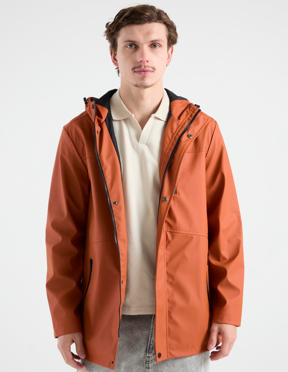 Chamarra parka con bolsillos para hombre 2