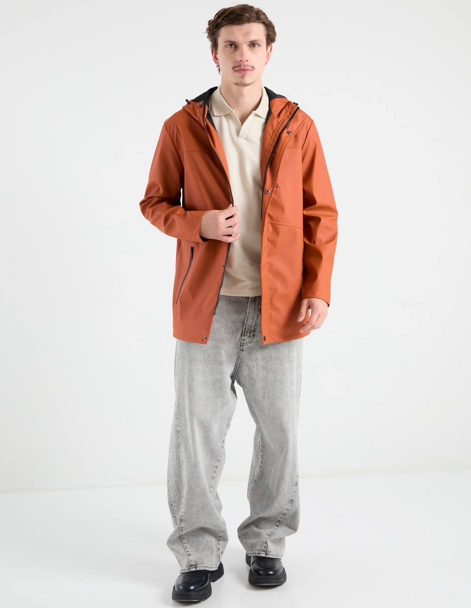 Chamarra parka con bolsillos para hombre 3