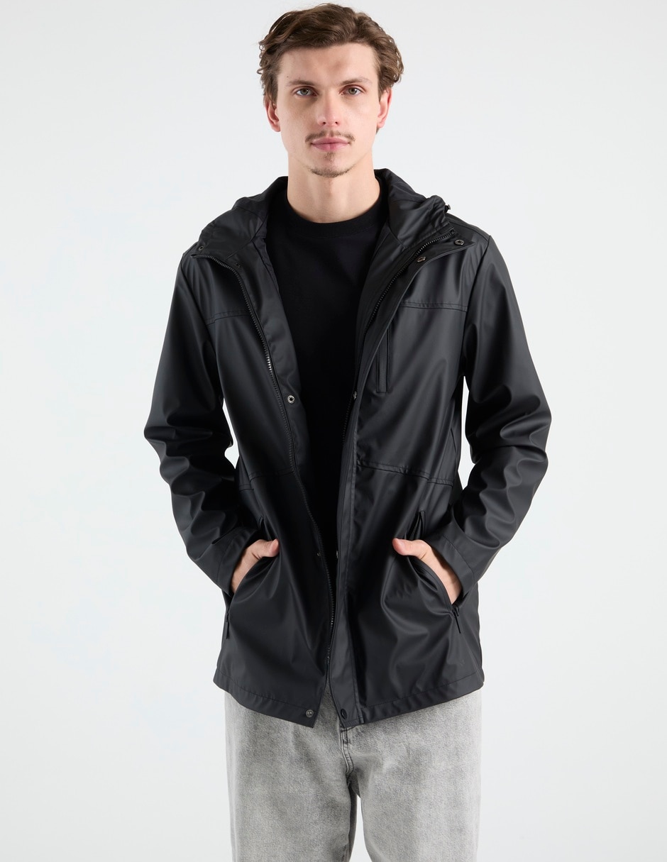 Chamarra parka con bolsillos para hombre Chamarra parka con bolsillos para hombre