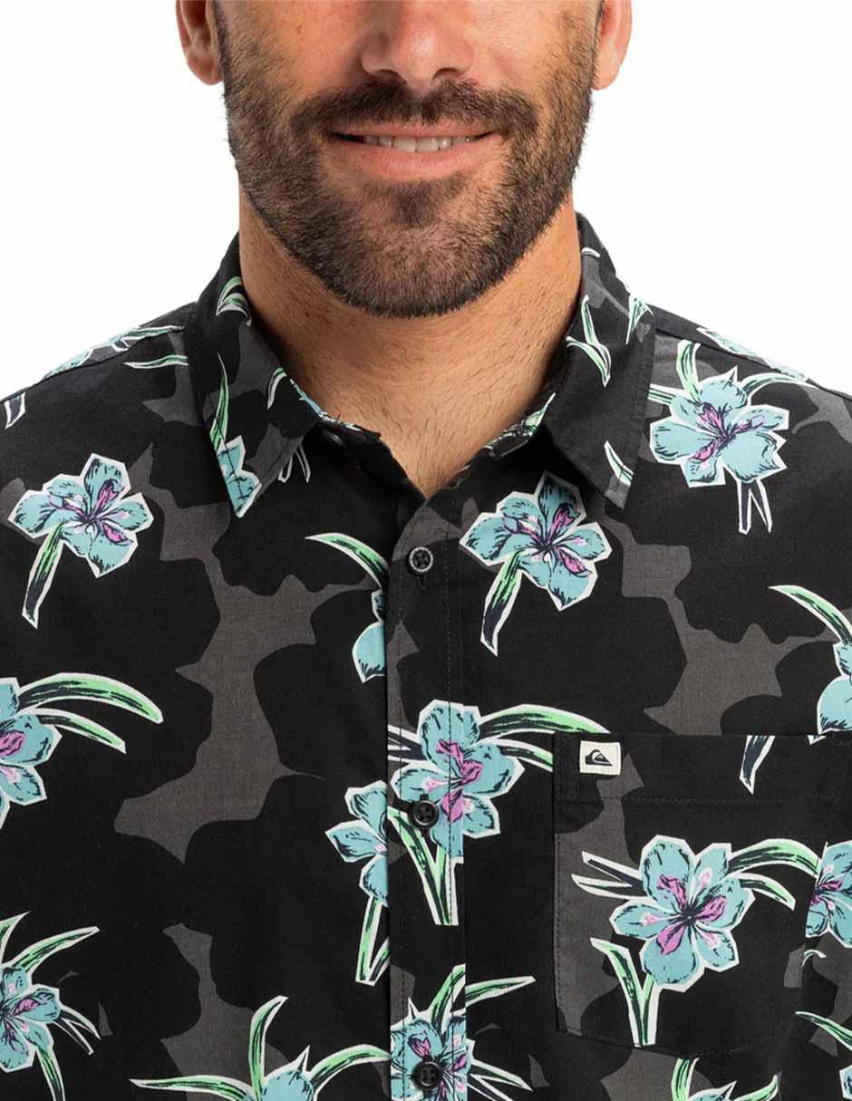 Camisa playa de algodón manga corta para hombre 4