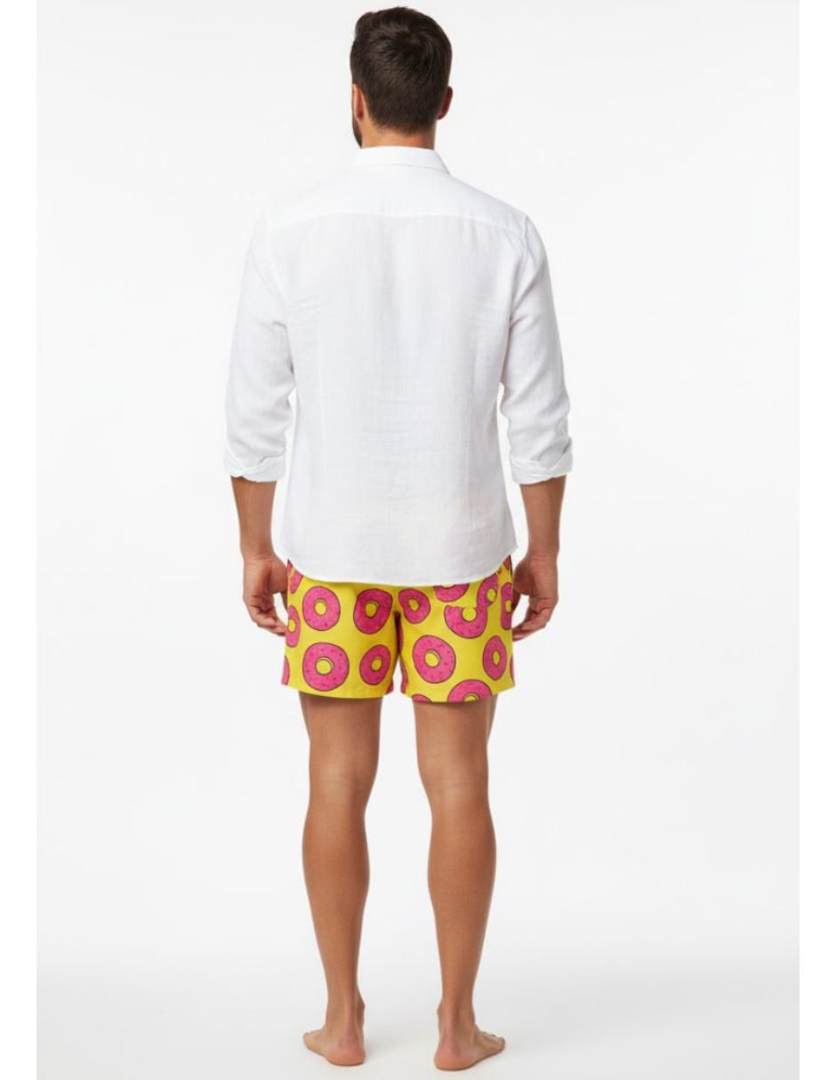 Traje de baño bolsillos con cremallera oculta para hombre 4