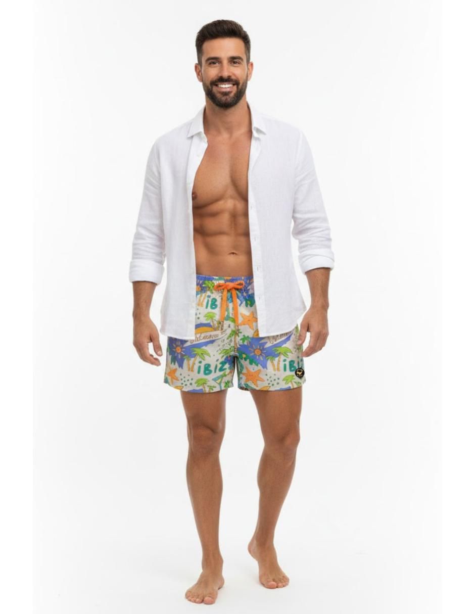 Traje de baño bolsillos con cremallera oculta para hombre 5