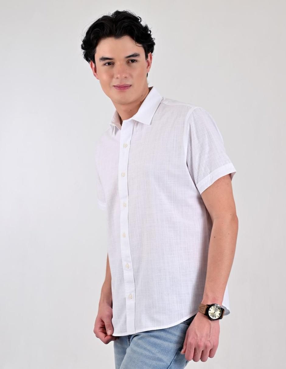 Camisa casual de algodón manga corta para hombre 3