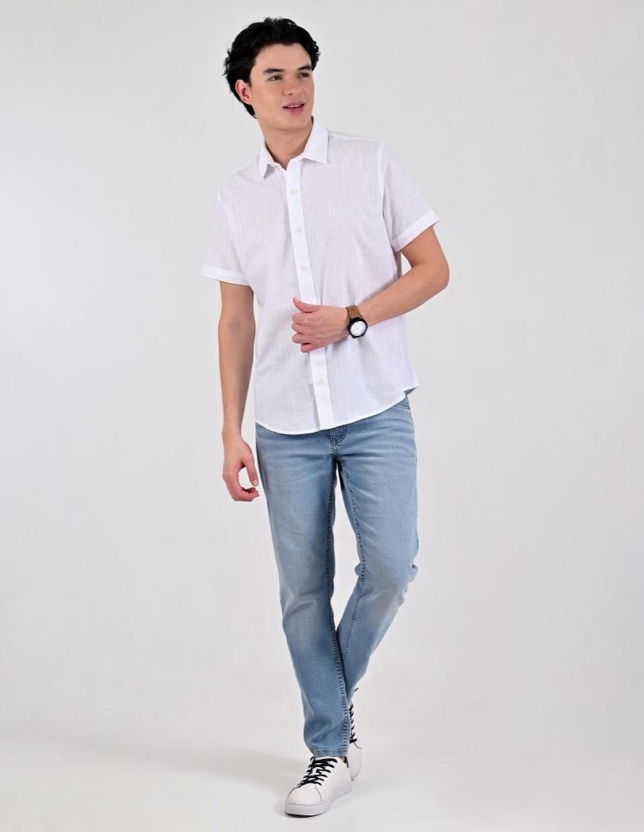Camisa casual de algodón manga corta para hombre 5