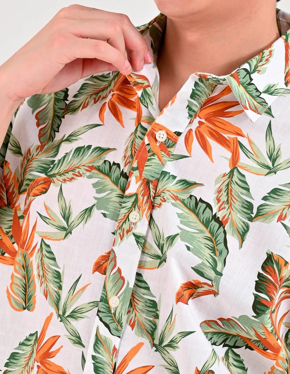 Camisa casual de algodón manga corta para hombre 4