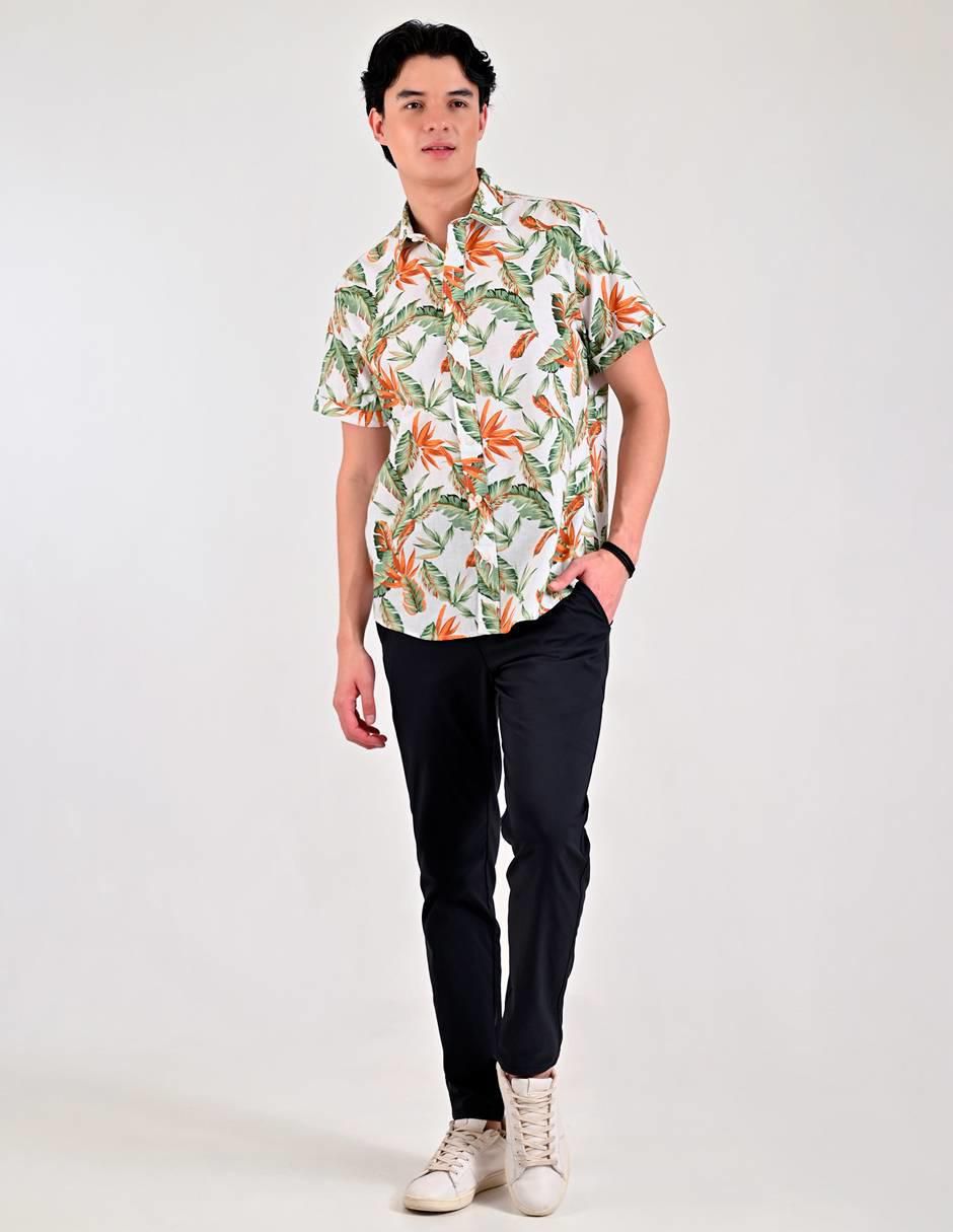 Camisa casual de algodón manga corta para hombre 5