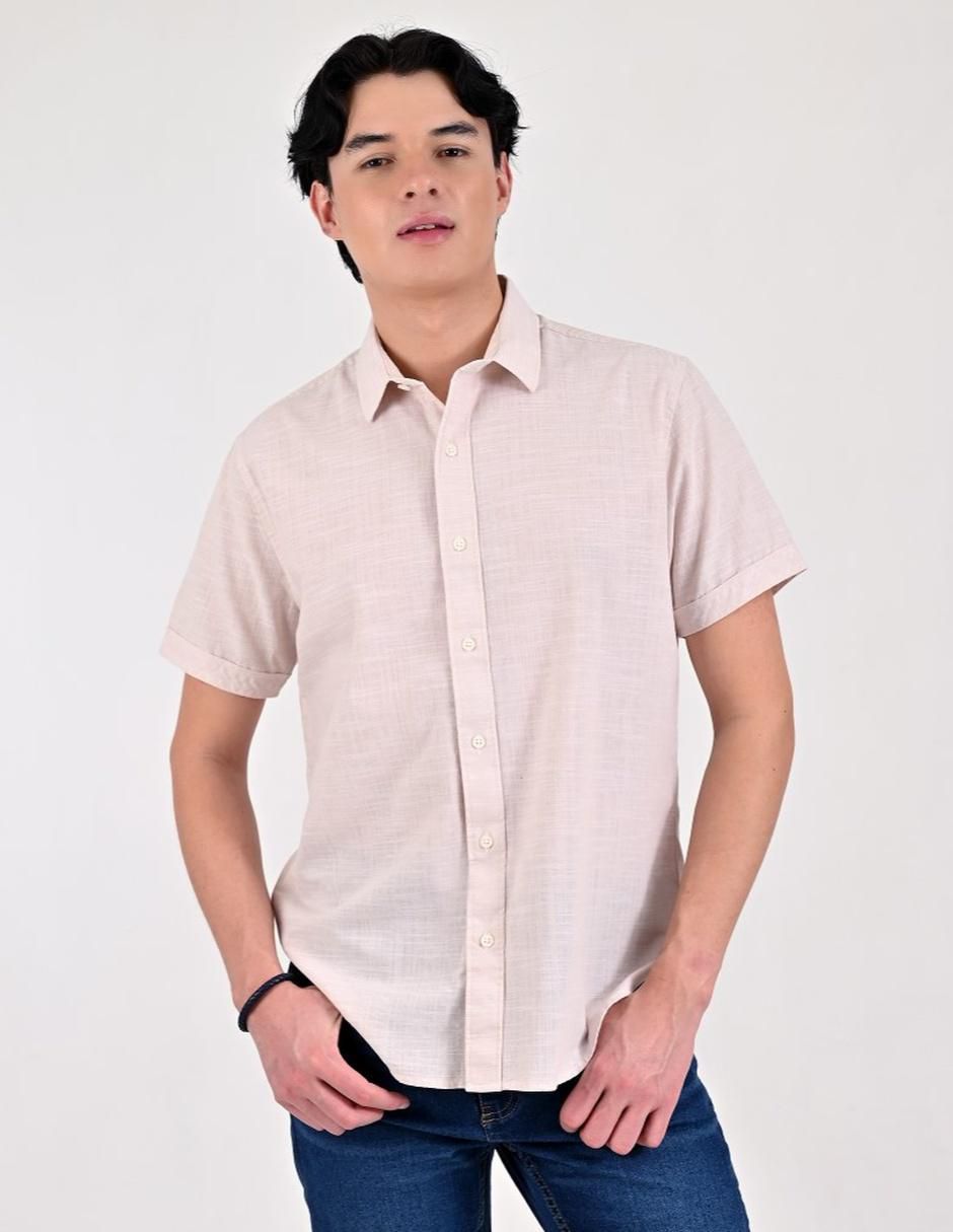 Camisa casual de algodón manga corta para hombre Camisa casual de algodón manga corta para hombre