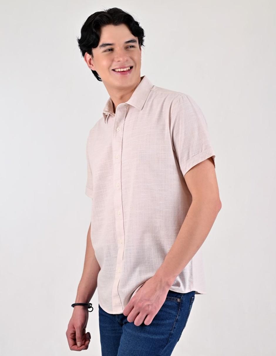 Camisa casual de algodón manga corta para hombre 3