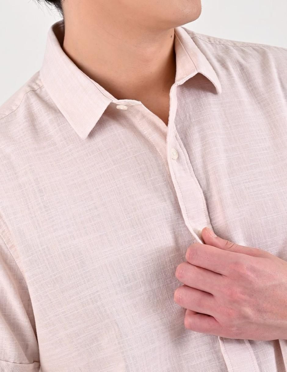 Camisa casual de algodón manga corta para hombre 4