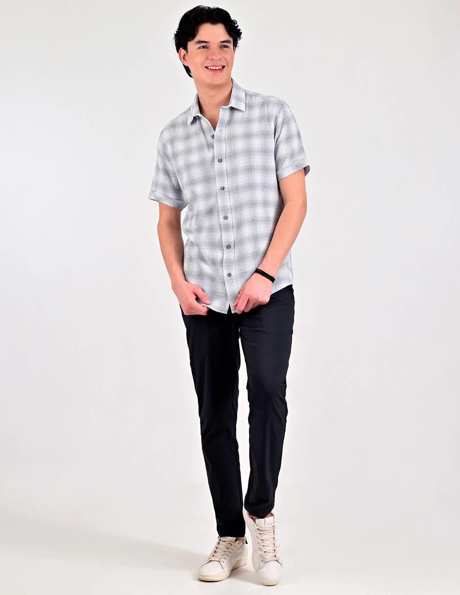 Camisa casual de algodón manga corta para hombre 5