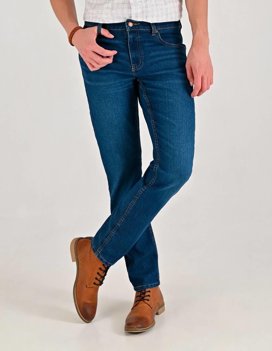 Jeans slim 14-0746-2944 lavado whisker para hombre