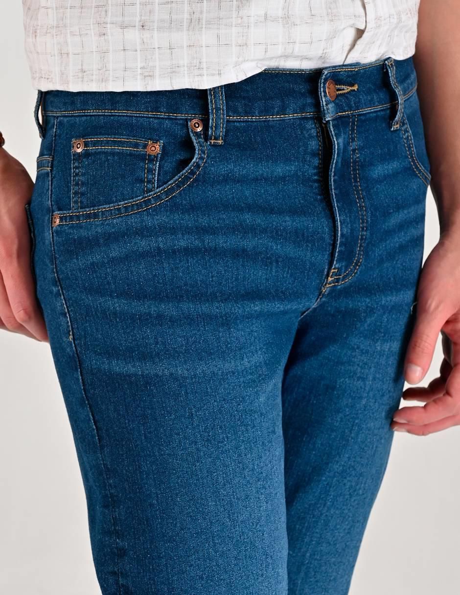 Jeans slim 14-0746-2944 lavado whisker para hombre 4