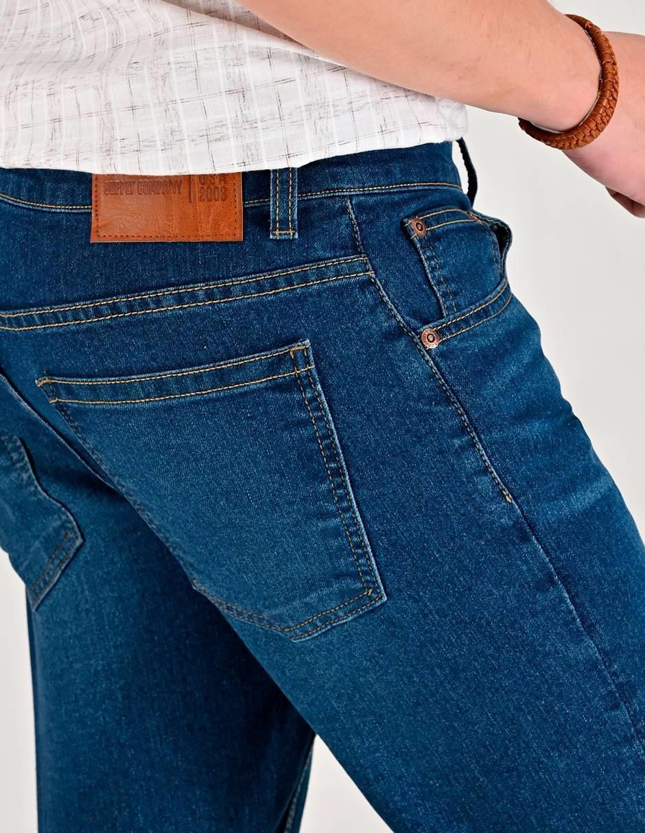 Jeans slim 14-0746-2944 lavado whisker para hombre 5