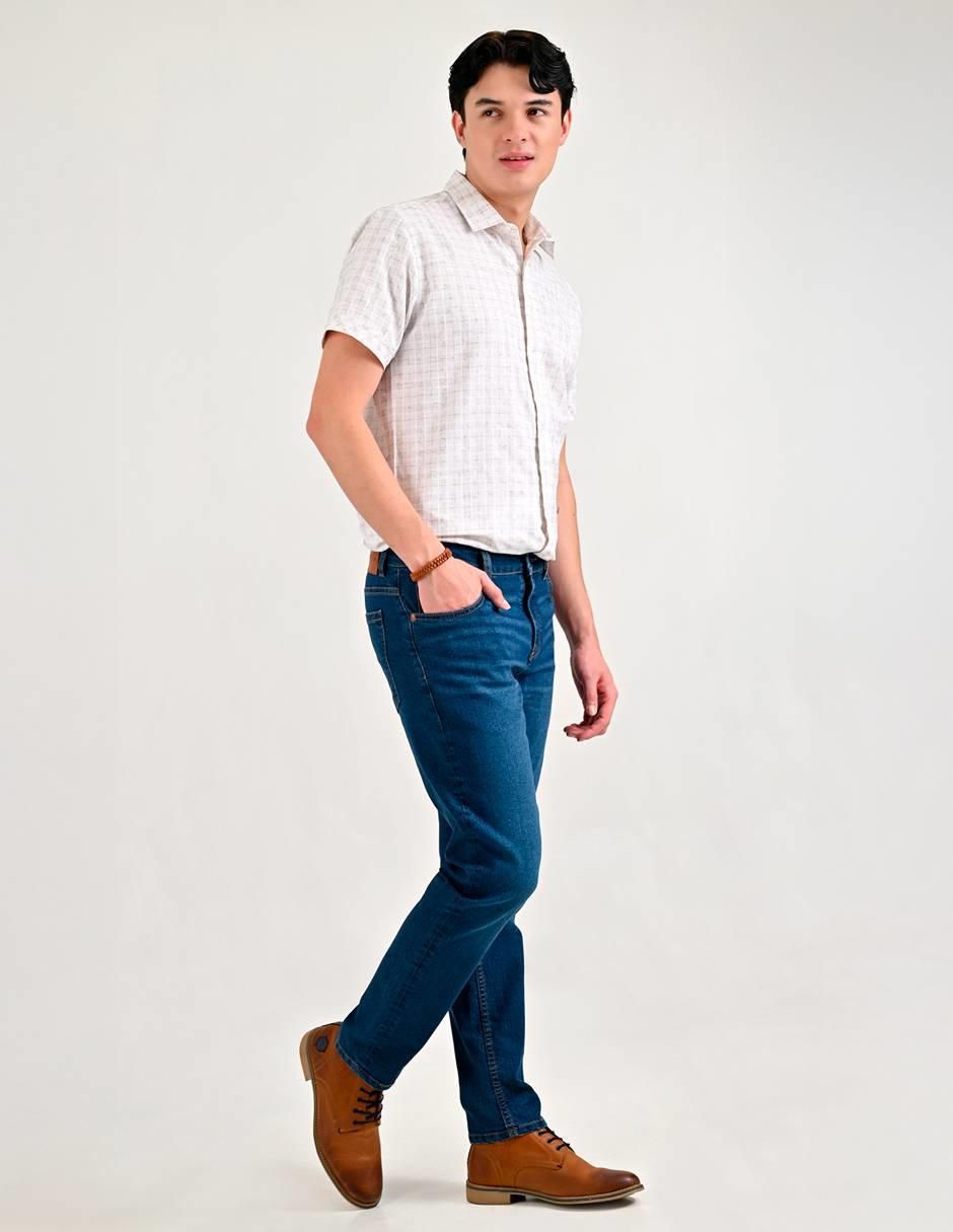 Jeans slim 14-0746-2944 lavado whisker para hombre 6