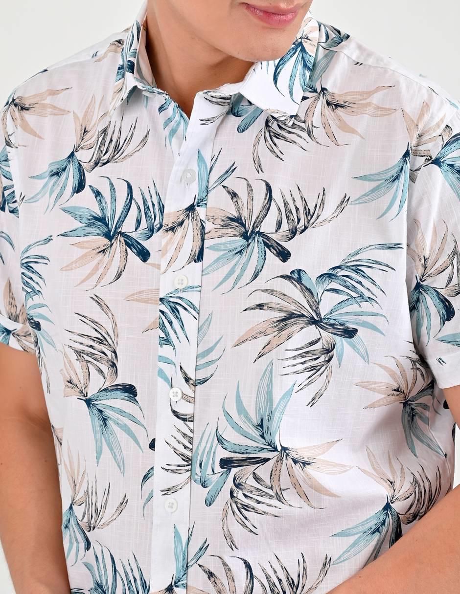 Camisa casual de algodón manga corta para hombre 5