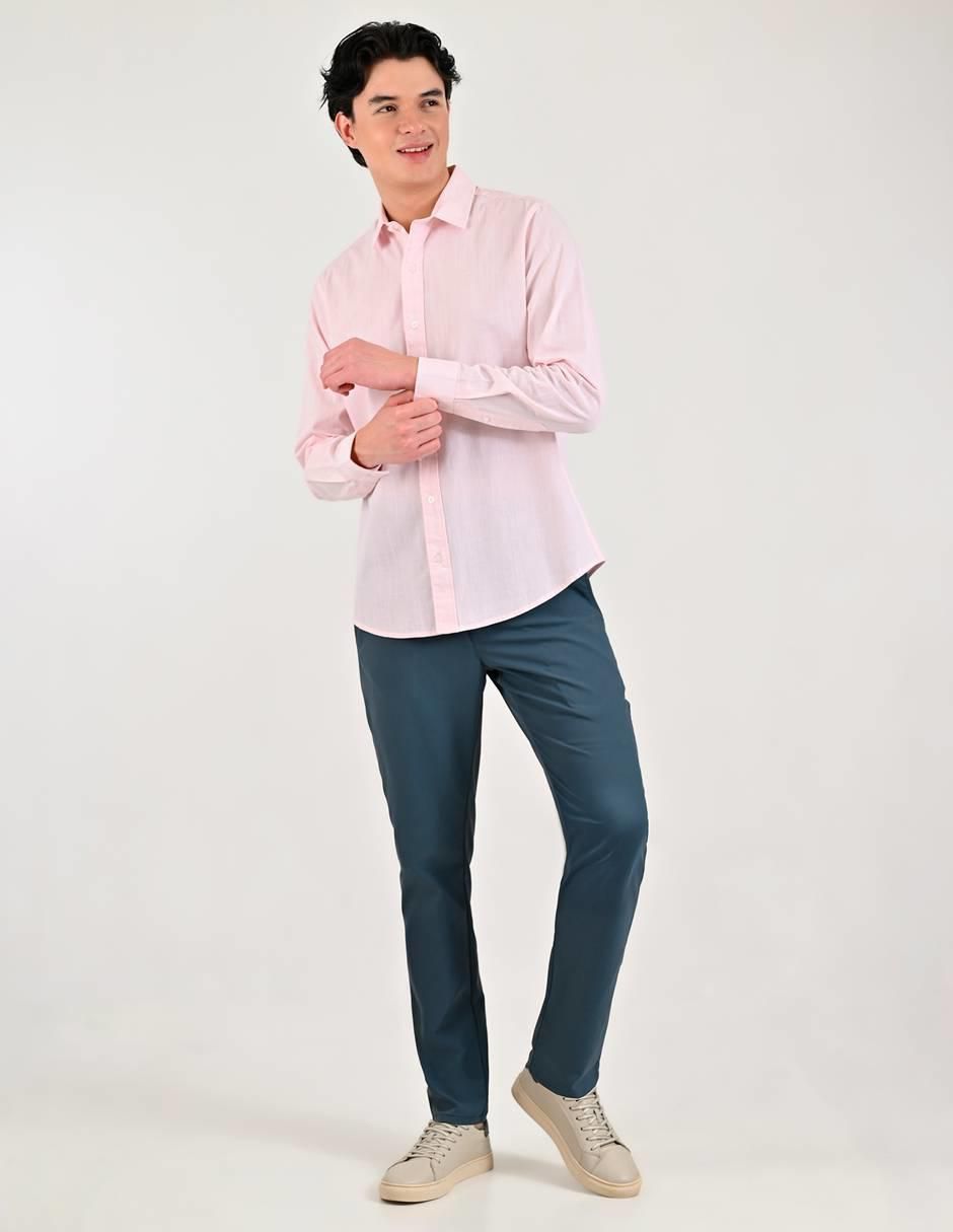 Camisa casual de algodón manga larga para hombre 5