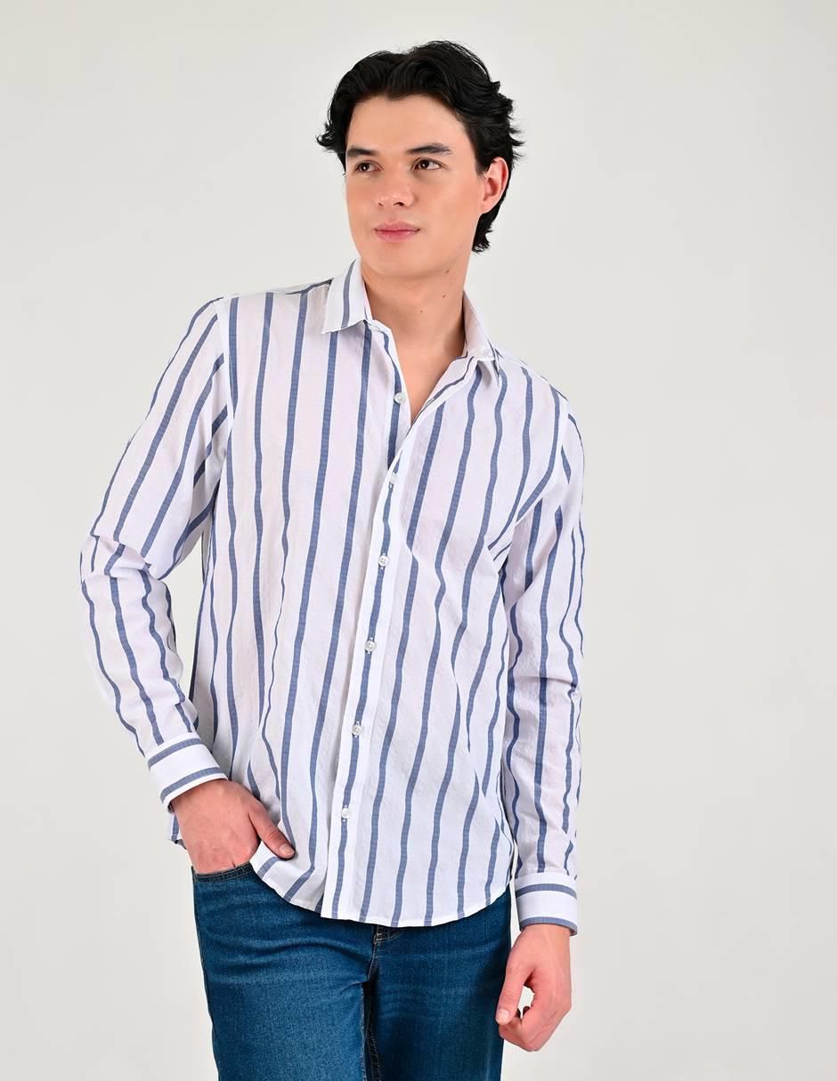 Camisa casual de poliéster y algodón manga larga para hombre Camisa casual de poliéster y algodón manga larga para hombre