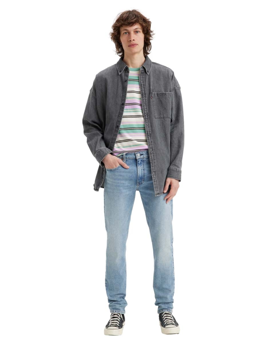 Jeans slim 512 lavado claro para hombre 4