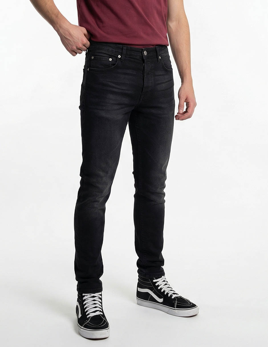 Jeans skinny lavado obscuro para hombre