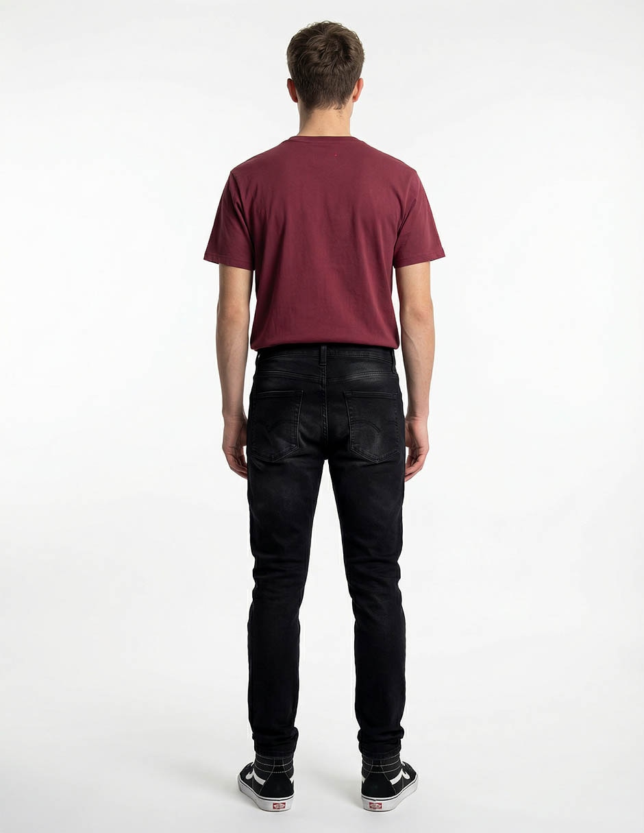 Jeans skinny lavado obscuro para hombre 2