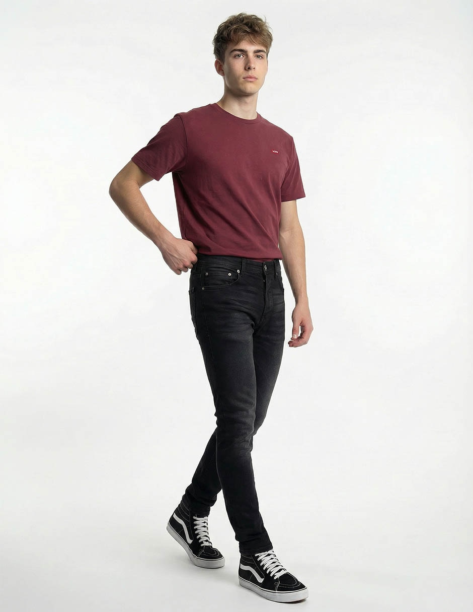 Jeans skinny lavado obscuro para hombre 3