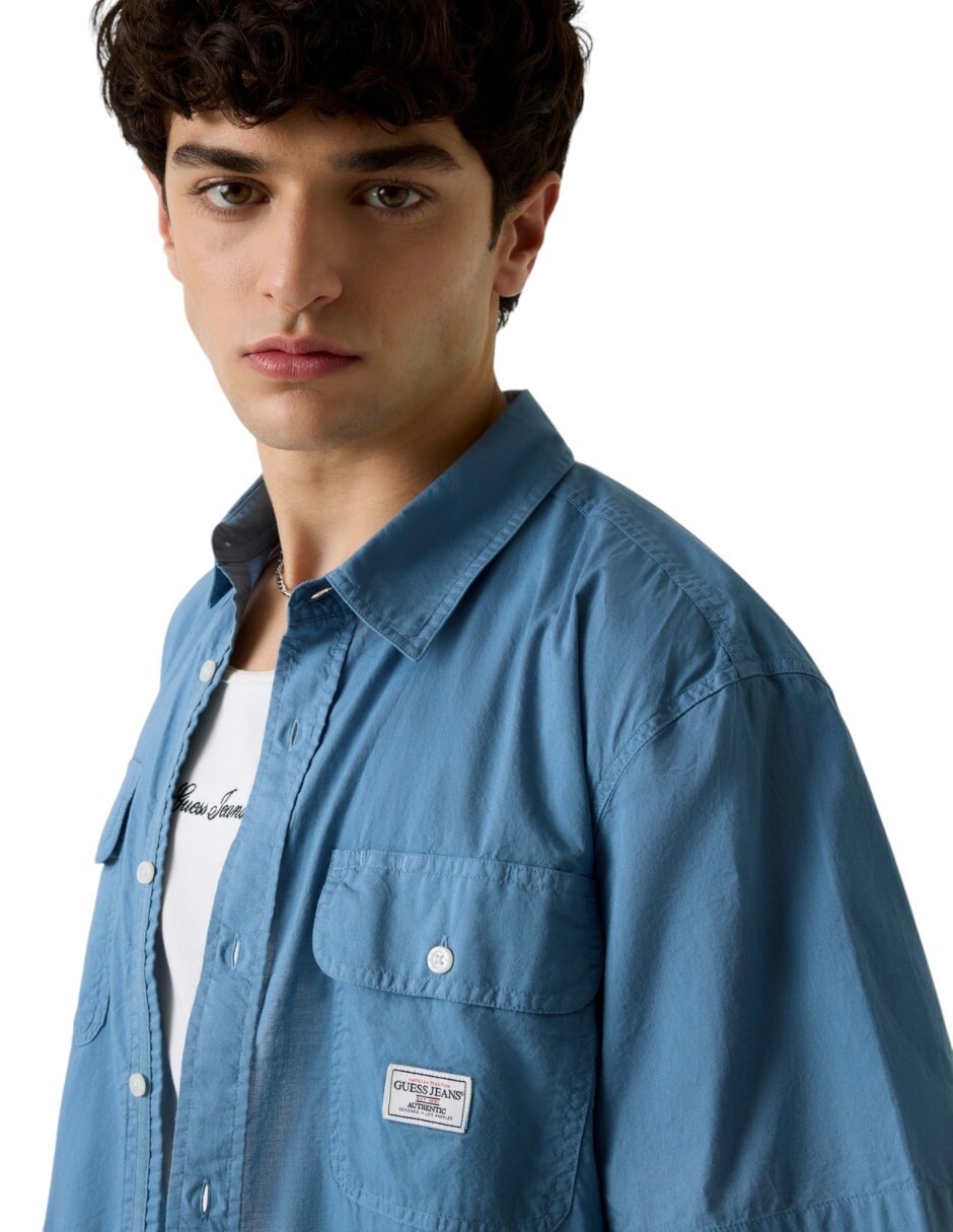 Camisa casual de algodón manga corta para hombre 2