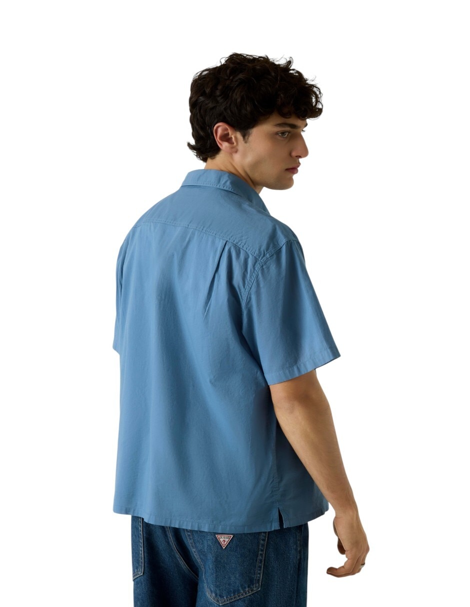 Camisa casual de algodón manga corta para hombre 3