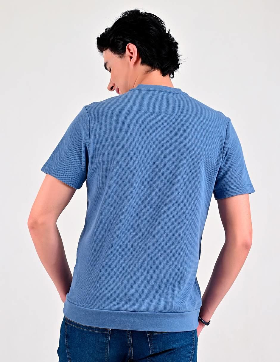 Playera cuello henley para hombre 2